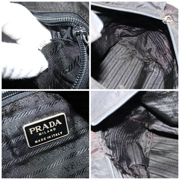 PRADA Tote Bag Nylon Black Auth - Picture 15 of 16